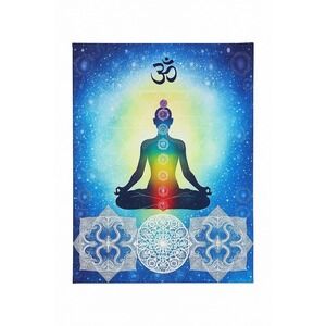 Chakra Meditation‎ Tapestry Wall Hanging Yoga Decor Om Mandala Boho Blanket